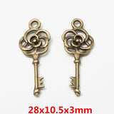165 pcs Vintage Replica Skeleton Key Charms for DIY Craft Wedding Favors Assorted Pendant