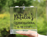 Personalized Card Box for Quinceanera Acrylic Sweet 15 Birthday Party Money Gift Holder