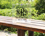 Monogrammed Wedding Card Box Customized Birthday Party Acrylic Holder Your Name