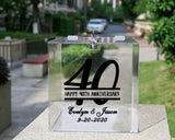 Personalized Birthday Card Box for Reception with Hinged Lid Key Acrylic Your Name Date