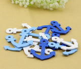 Wood Boat Anchor Beach Wedding Confetti DIY Charms (Set of 20)