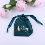 Personalized Satin Drawstring Gift Bag Jewelry Pouch Wedding Favor Party Candy Bag