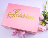 Personalized Wedding Gift Box Foldable Cardstock Bridesmaid Proposal Box (Empty Inside)
