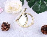 Compact Mirror with Monogram Initial Bachelorette Gift (Gold)