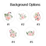 Personalized Compact Mirror Floral Flamingo Pink Folding Makeup Mirror Flower Girl Gift