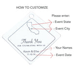 20x Kraft Paper Bags with Personalized Tags Ribbon Wedding Gift Favor Welcome Bags