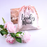 Personalized Satin Drawstring Gift Bag Jewelry Pouch Wedding Favor Party Candy Bag