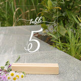 Acrylic Wedding Table Number with Base 4.7"x7" Clear Reception Photograph Prop