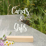 Acrylic Wedding Sign, 4.7"x7" Clear Reception Photograph Prop Memorial Guestbook