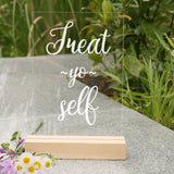 Acrylic Wedding Sign, 4.7"x7" Clear Reception Photograph Prop Memorial Guestbook
