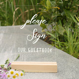 Acrylic Wedding Sign, 4.7"x7" Clear Reception Photograph Prop Memorial Guestbook