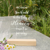 Acrylic Wedding Sign, 4.7"x7" Clear Reception Photograph Prop Memorial Guestbook