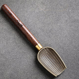 Personalized Metal Tea Scoop with Wooden Handle – Multipurpose Coffee Teaspoon, Measuring Shovel Spoon for Loose Leaf Tea, Coffee Beans, Milk Powder, Spices – Household Kitchen Tool