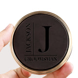 Personalized Wooden Coasters Set of 6, Custom Engraved Heavy Brass & Copper Edge Coasters for Drinks, Includes Storage Tray - Unique Housewarming Gift for Tea Lovers, Coffee Drinker, or Home Bar