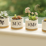 Custom Cute Succulent Planter, Flower Cactus Pot Going Away Farewell Gift