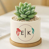 Custom Cute Succulent Planter, Flower Cactus Pot Going Away Farewell Gift