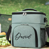 Personalized Double Deck Lunch Bag – Insulated Leakproof Soft Cooler for Adults, Large Lunch Box for Work, Camping, Beach, Picnic & Travel