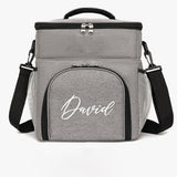 Personalized Double Deck Lunch Bag – Insulated Leakproof Soft Cooler for Adults, Large Lunch Box for Work, Camping, Beach, Picnic & Travel