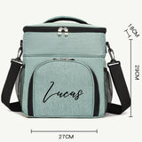 Personalized Double Deck Lunch Bag – Insulated Leakproof Soft Cooler for Adults, Large Lunch Box for Work, Camping, Beach, Picnic & Travel