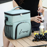 Personalized Double Deck Lunch Bag – Insulated Leakproof Soft Cooler for Adults, Large Lunch Box for Work, Camping, Beach, Picnic & Travel