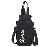 Personalized Water Bottle Holder with Strap, Water Bottle Carrier Bag Sling Sleeve with Adjustable Shoulder Strap & Handle and Large Phone Pocket for Walking Hiking Travelling for 40oz