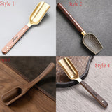 Personalized Metal Tea Scoop with Wooden Handle – Multipurpose Coffee Teaspoon, Measuring Shovel Spoon for Loose Leaf Tea, Coffee Beans, Milk Powder, Spices – Household Kitchen Tool
