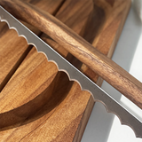 Personalized Walnut Bread Slicer Set – Engravable Gift for Bakers, Magnetic Storage & Adjustable Thickness