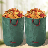 Reusable Yard Waste Bags 2Pack Heavy Duty Lawn & Leaf Bags with Gardening Gloves, Standable Garden Bag with 4 Handles for Leaves, Camping & Recycling