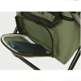 Personalized Fishing Chair with Cooler Bag, Compact Foldable Fishing Stool for Outdoor Hunting Camping, Heavy Duty Portable Small Chair for Adults