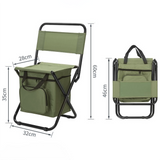 Personalized Fishing Chair with Cooler Bag, Compact Foldable Fishing Stool for Outdoor Hunting Camping, Heavy Duty Portable Small Chair for Adults