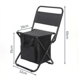 Personalized Fishing Chair with Cooler Bag, Compact Foldable Fishing Stool for Outdoor Hunting Camping, Heavy Duty Portable Small Chair for Adults
