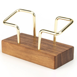 Custom Wooden Business Card Holder – Personalized Engraved Desk Card Case with Name or Logo, Unique Gift for Men and Women, Professional Office Accessory