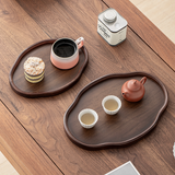 Personalized Walnut Wood Serving Platter Custom Engraved Natural Wood Tray for Tea & Coffee, Ideal for Gift Giving