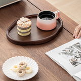 Personalized Walnut Wood Serving Platter Custom Engraved Natural Wood Tray for Tea & Coffee, Ideal for Gift Giving