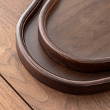 Personalized Walnut Wood Serving Platter Custom Engraved Natural Wood Tray for Tea & Coffee, Ideal for Gift Giving