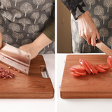 Personalized Solid Ebony Wood Cutting Board, Heavy Duty Edge Grain Butcher Block, Thick Hardwood Metal Chopping Board, Idea Kitchen Appliances For Meat And Charcuterie