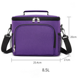 Personalized Leakproof Cooler Lunch Box with Adjustable Shoulder Strap, Reusable Thermal Bag for Work, Office & Picnic