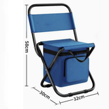 Personalized Fishing Chair with Cooler Bag, Compact Foldable Fishing Stool for Outdoor Hunting Camping, Heavy Duty Portable Small Chair for Adults