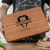 Personalized Premium Solid Ebony Wood Cutting Board for Kitchen, Food Grade Serving Board for Meat Veggie