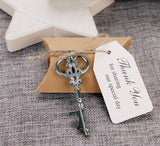 wadbeev® Favor Box w/ Silver Skeleton Key Bottle Opener and Escort Card Wedding Party Favor