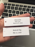 Personalized Tag Wedding Date and Name (Set of 14)