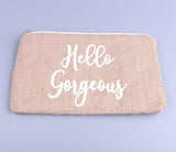 Cotton Canvas Zipper Makeup Bag Customized Logo Cosmetic Holder Bachelorette Gift