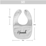 Personalized Baby Teething Bib with Customized Name Text First Birthday Party Favor