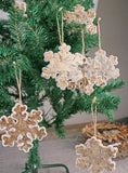 Birch Bark Snowflakes Christmas Sparkle Ornament (Pack of 10)