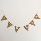 Natural Burlap Mr and Mrs Bunting Banner for Wedding Party