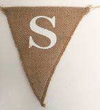 Natural Burlap Mr and Mrs Bunting Banner for Wedding Party