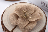 Handmade Burlap Flowers for Wedding Décor (Pack of 12)