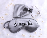 Personalized Satin Sleep Mask, Bridesmaid Bachelorette Gift