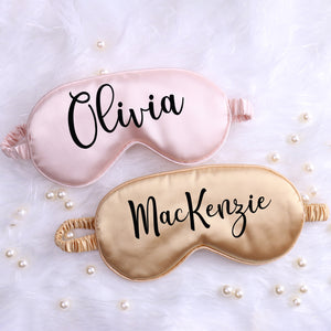 Personalized Satin Sleep Mask, Quinceanera Sweet 16 Girl Gift