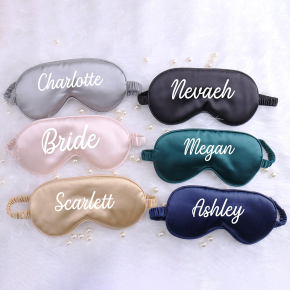 Personalized Satin Sleep Mask, Bridesmaid Hen Party Gift